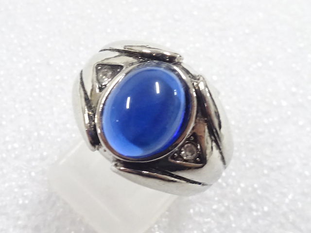 JAPANESE KIMONO / ANTIQUE COLORED STONE RING (SIZE 16.5)